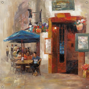 Tuinposter Stadsgezicht 80x80