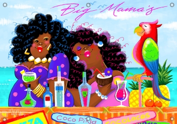 Tuinposter Big mama's Beach Bar 70x100