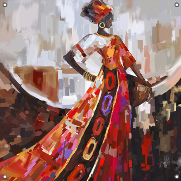 Tuinposter Afrikaanse vrouw 80x80