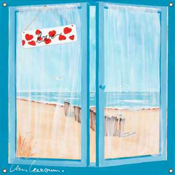 Tuinposter strandgezicht 80x80