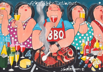 Tuinposter GROOTdikke dames Absolutely Delicious 110x155