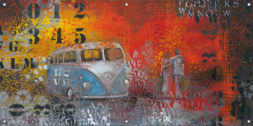 Tuinposter VW Bus 70x140
