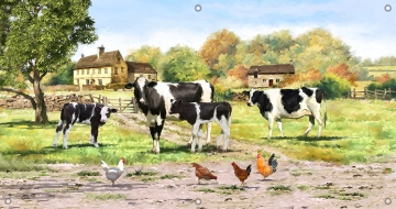 Tuinposter koeien 70x140
