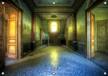 Tuinposter Urban stairway 70x100