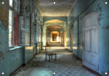 Tuinposter Urban hall with drama 70x100