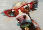 Schilderij grappige koe 70x100 thumbnail
