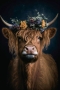 Hooglander op glas 80x120 thumbnail