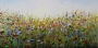 Schilderij bloemenveld 70x140 thumbnail