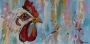 Schilderij haan modern 70x140 thumbnail