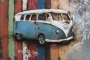 3D metaal schilderij  80x120 vw bus thumbnail