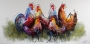 Schilderij kippen 70x140 thumbnail