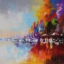Schilderij modern stadsgezicht 90x90 thumbnail