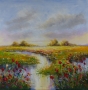 Schilderij landschap 100x100 thumbnail