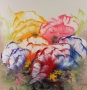 Schilderij bloemen abstract 60x60 thumbnail