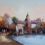 Schilderij stadsgezicht 100x100 thumbnail