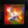 Schilderij abstract met lijst 72x72 thumbnail