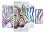 4 luik schilderij zebra 80x109 thumbnail