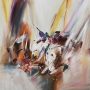schilderij abstract kleurrijk 100x100 thumbnail