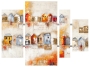 Schilderij huisjes 4-luik  80x109 thumbnail