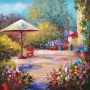 Schilderij kleurrijk terras 74x74 thumbnail