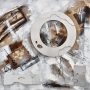 schilderij abstract met metaal 100x100 thumbnail