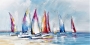 Schilderij zeilboten 70x140 thumbnail