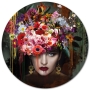 vrouw 100x100 rond alu art thumbnail
