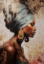 African lady op glas 70x100 thumbnail