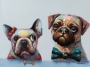 Schilderij hondjes 60x80 thumbnail
