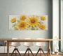 Schilderij zonnebloemen meerluik 80x200  thumbnail