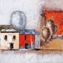 schilderij huisjes 60x60 thumbnail