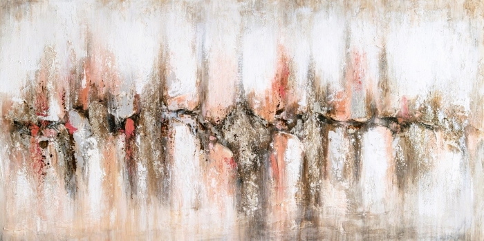 Abstracte kunst in warme tinten van beige, bruin en roze, met textuur en dynamische penseelstreken op een lichte achtergrond. Abstracte kunst in warme tinten van beige, bruin en roze, met textuur en dynamische penseelstreken op een lichte achtergrond.