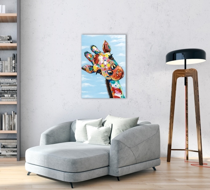 Schilderij giraffe 70x100