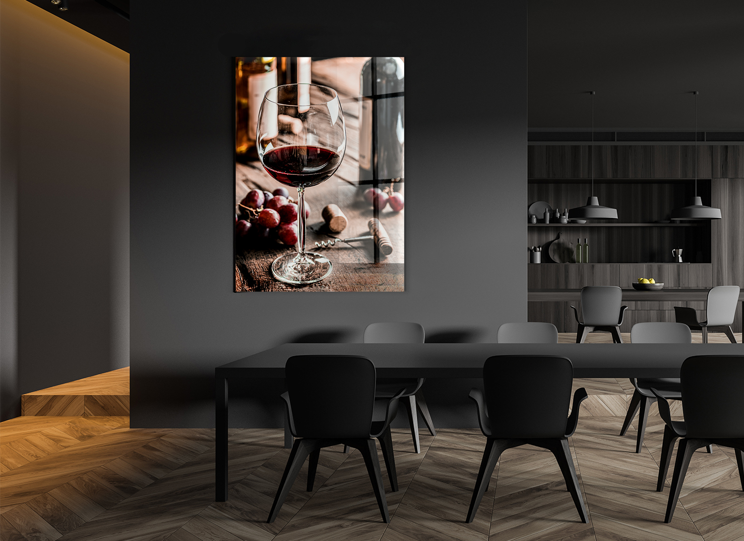 Wine op glas 70x100