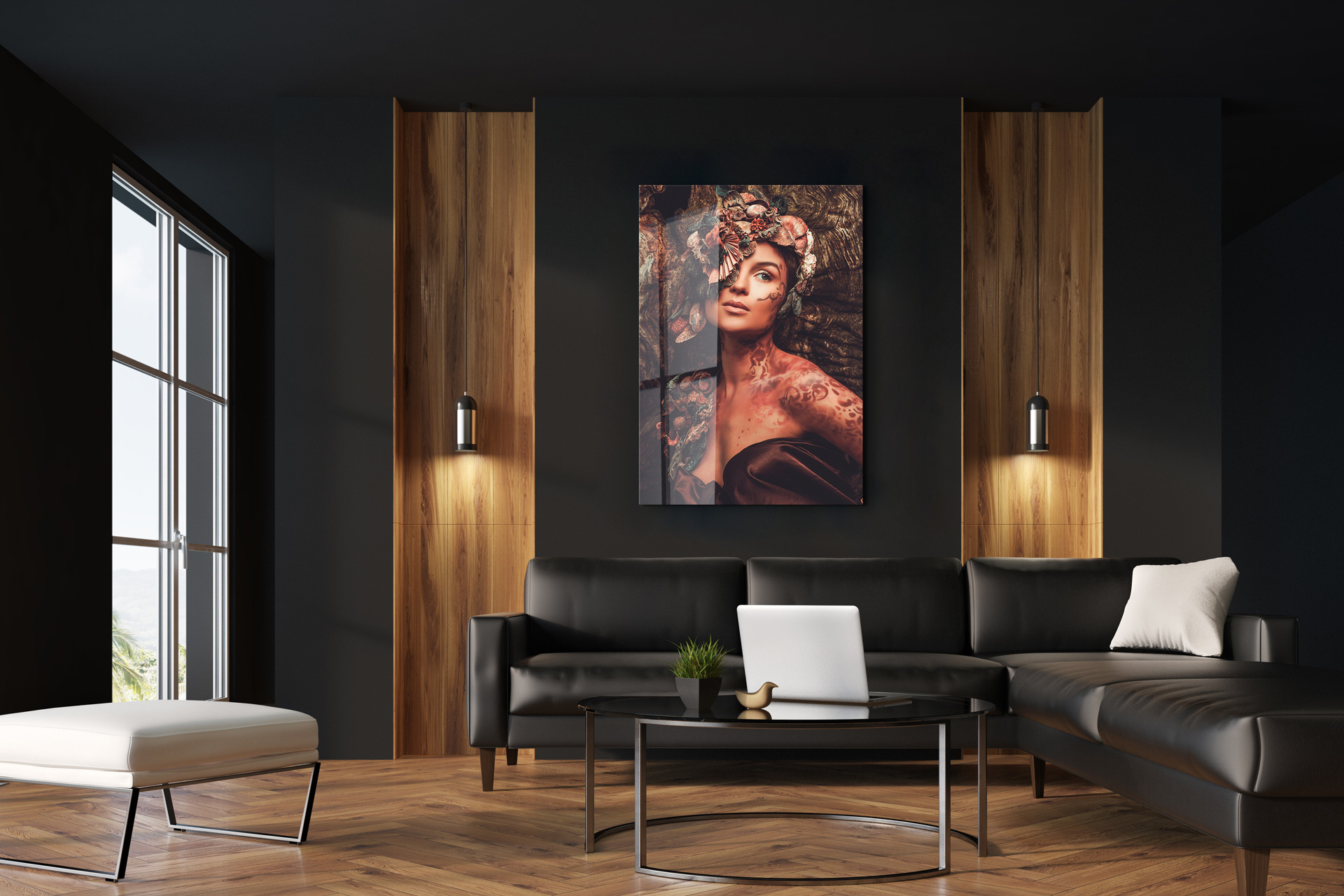 Mother earth op glas 70x100
