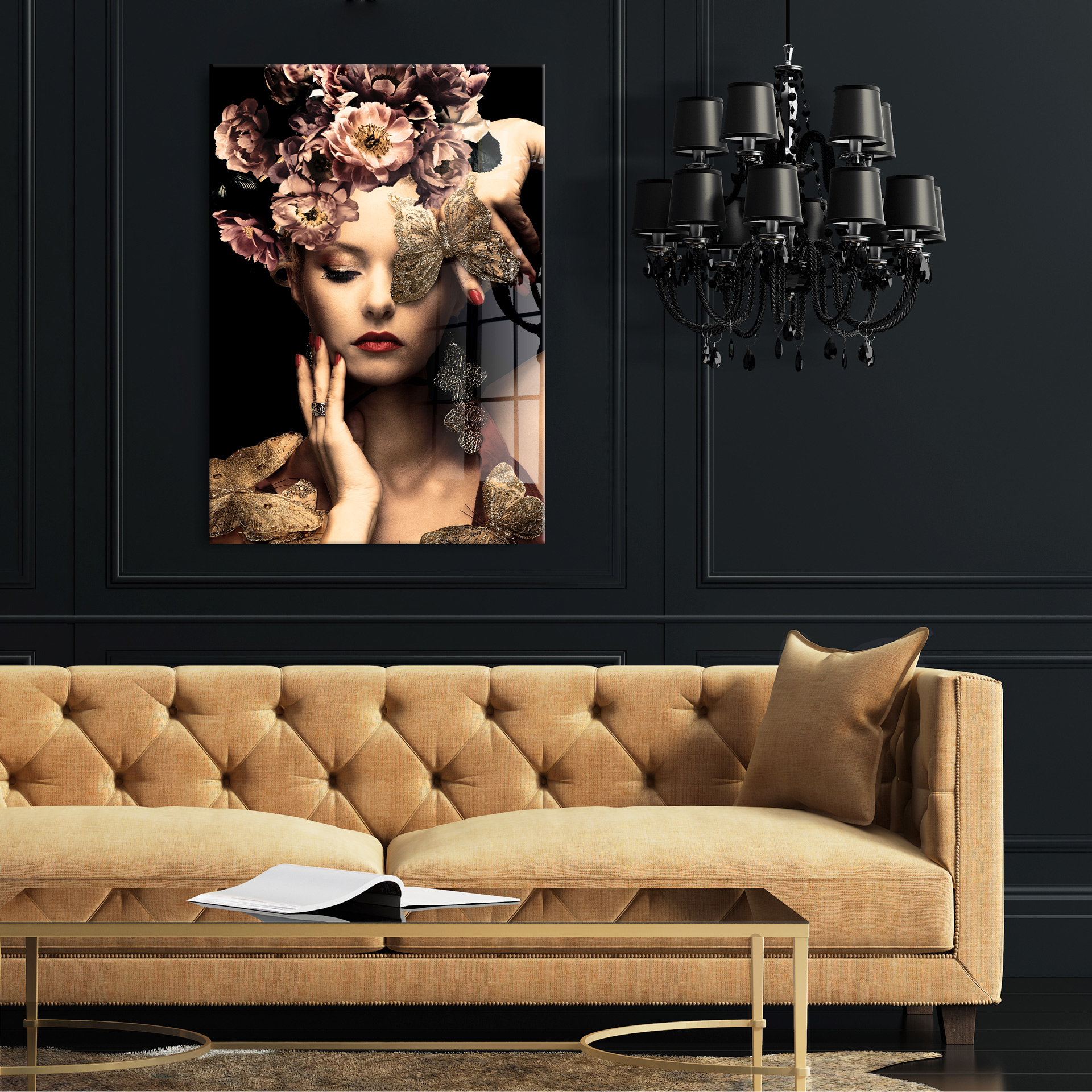 Forrest princes op glas 70x100