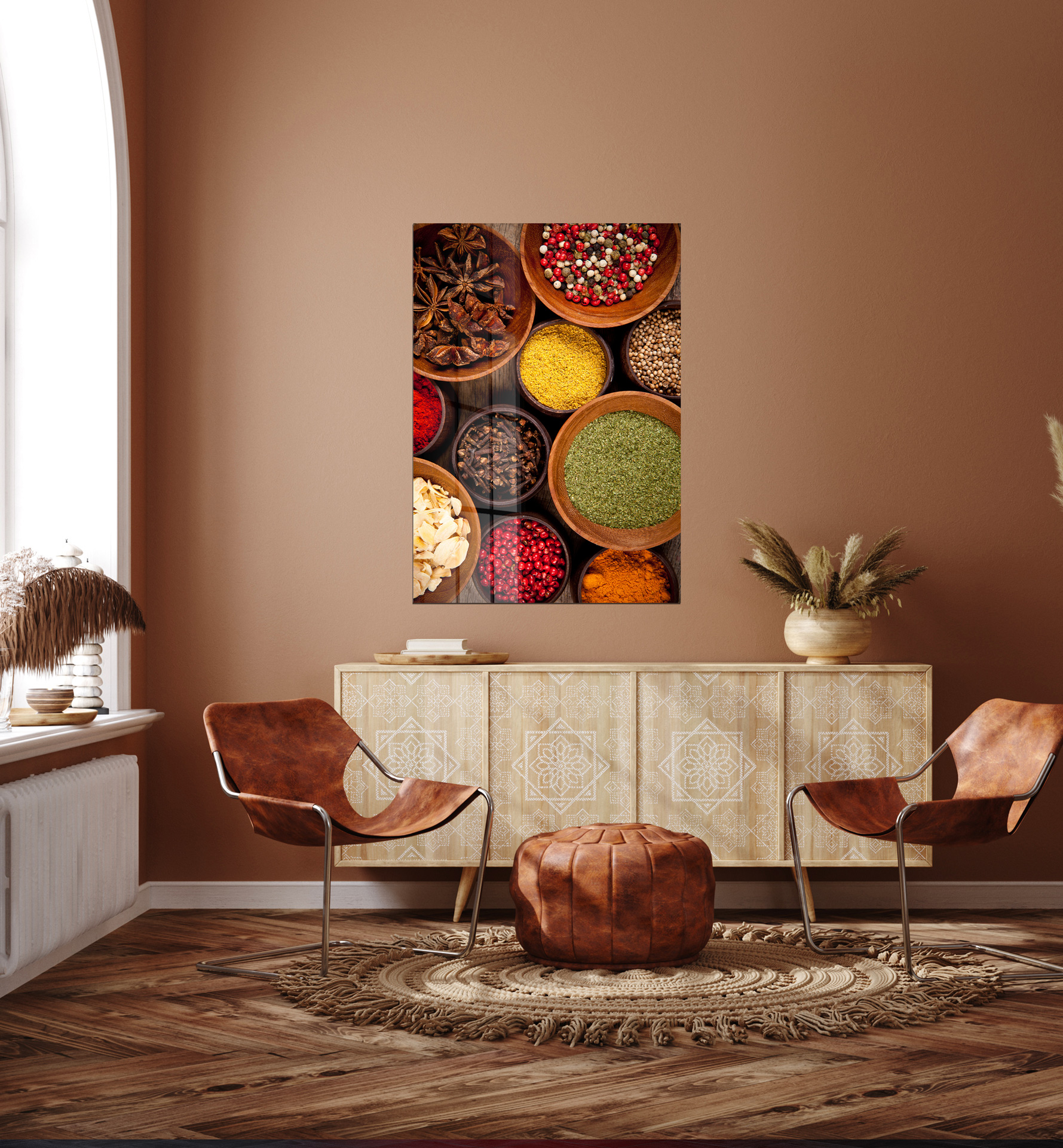 Specerijen mix op glas 70x100
