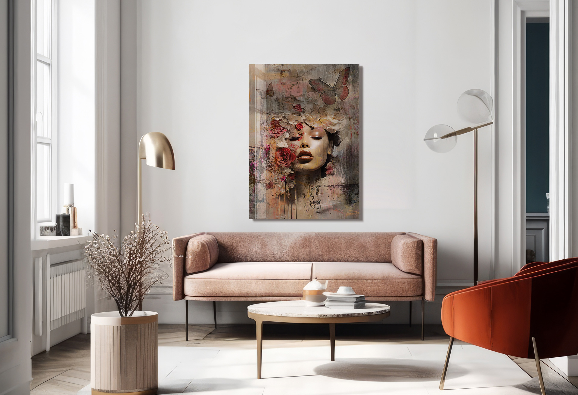 Pretty woman op glas 70x100