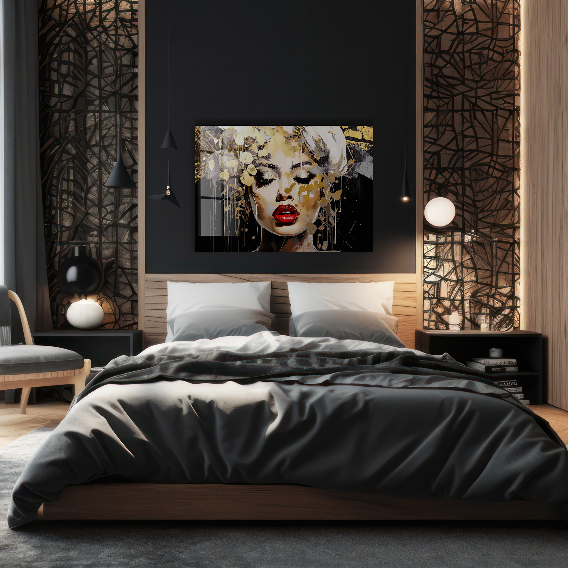 Pop art op glas 70x100