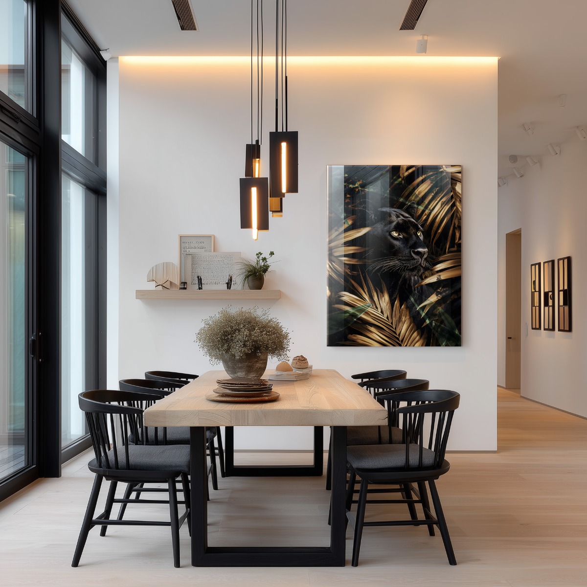 Panter op glas 70x100