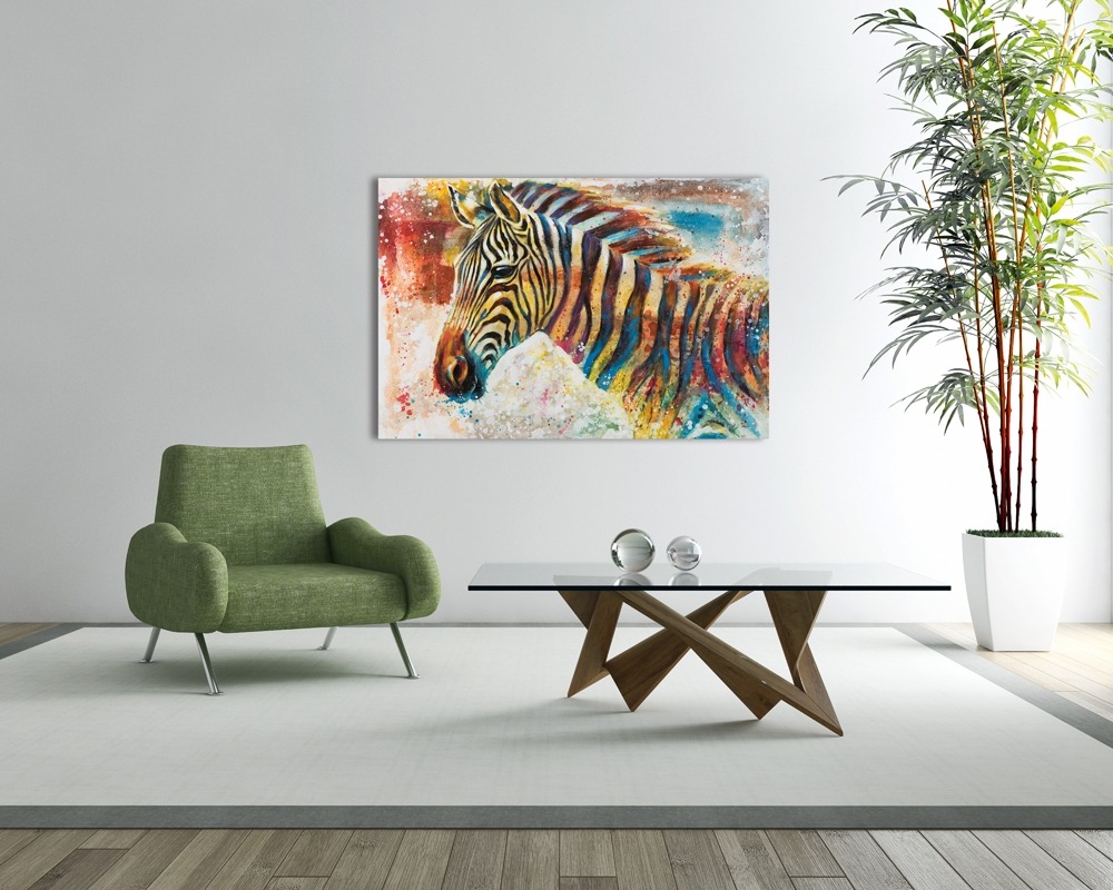 schilderij zebra 80x120