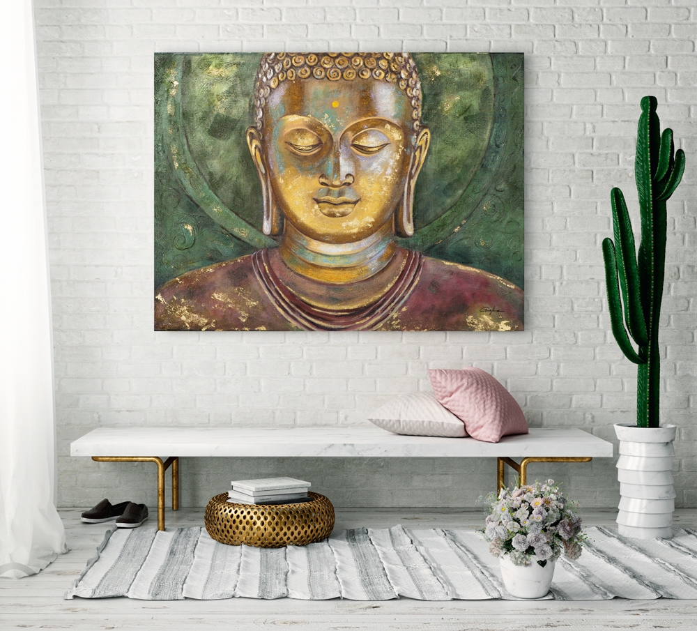 Schilderij Boeddha 90x120