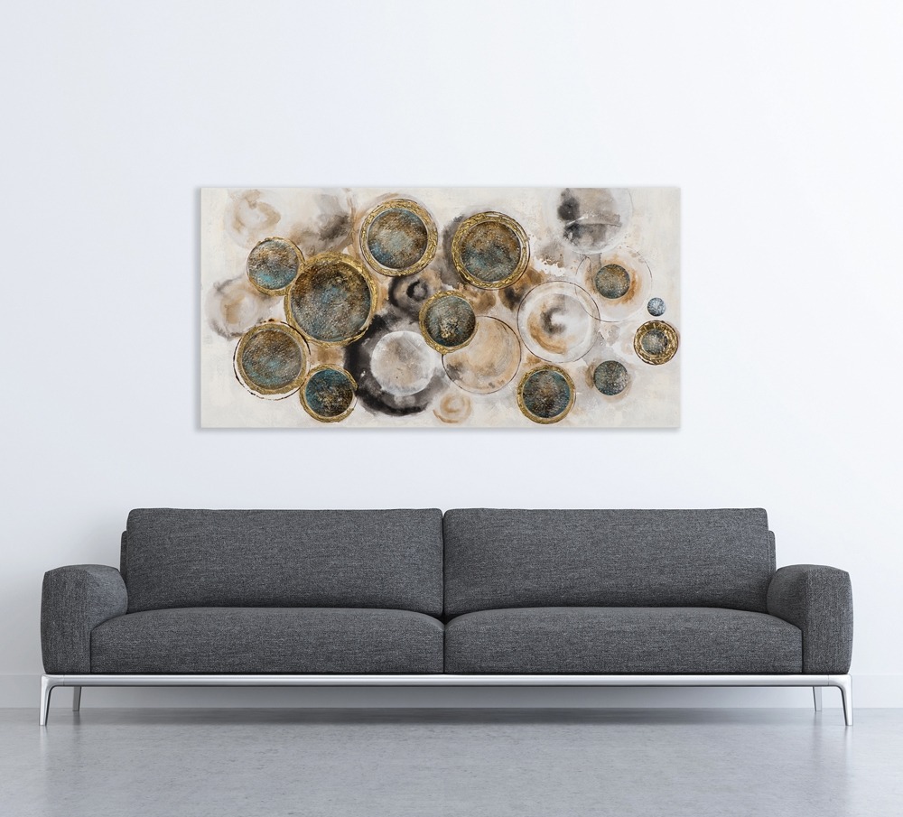 Schilderij abstract 70x140