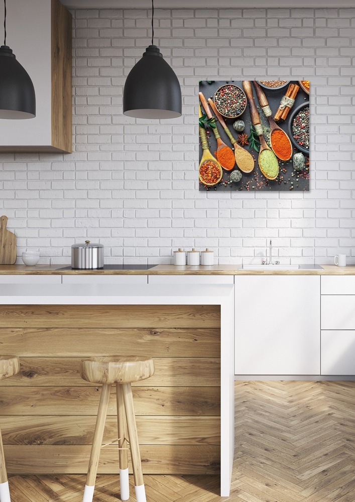 Specerijen op glas 60x60