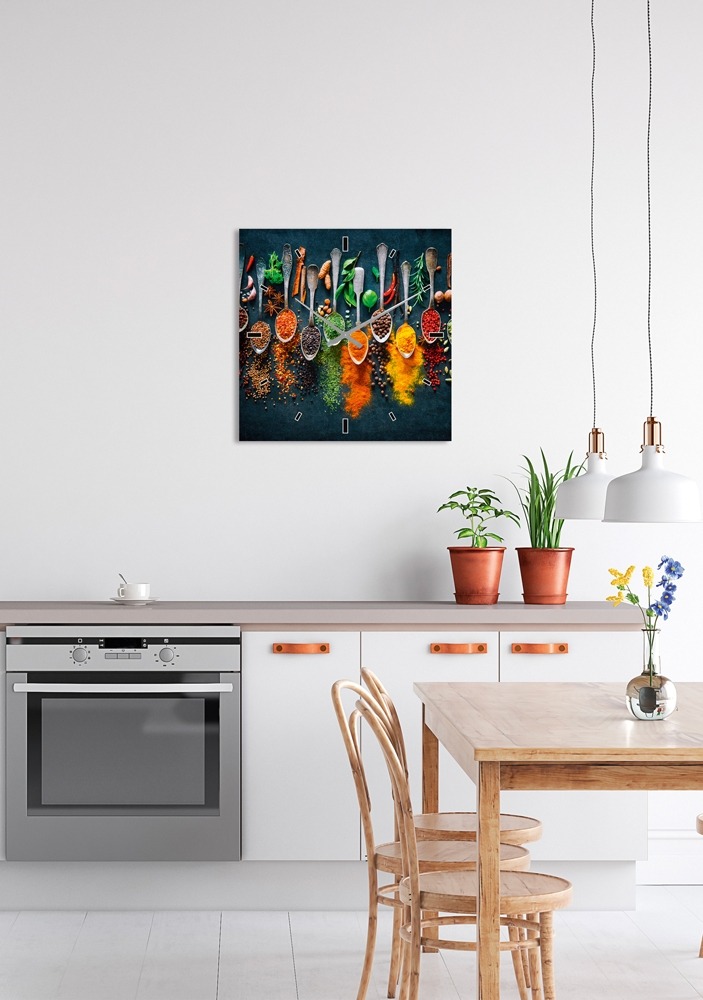 Klok op glas 60x60