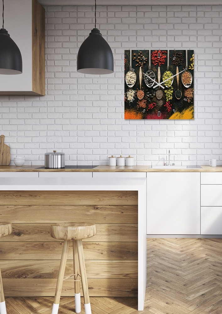 Klok van glas 60x60