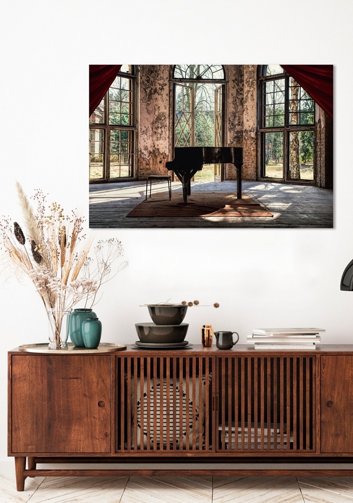 Piano op glas 100x150