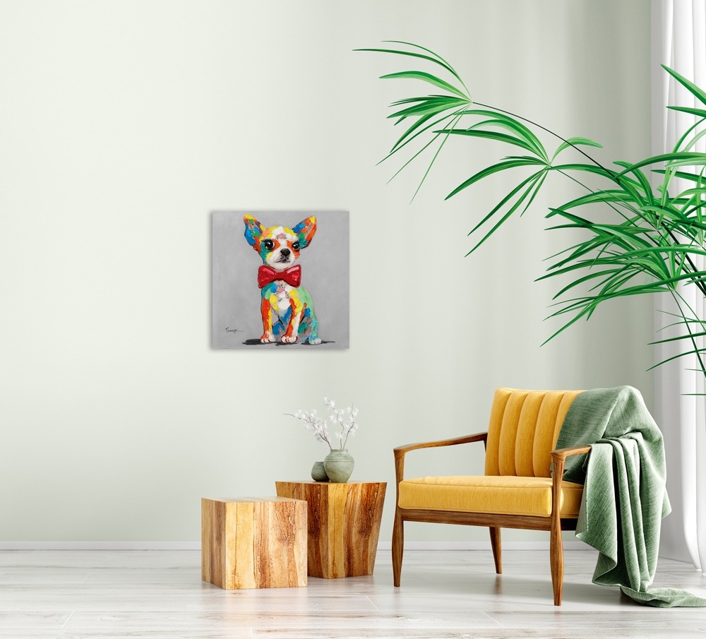 Schilderij chihuahua 50x50