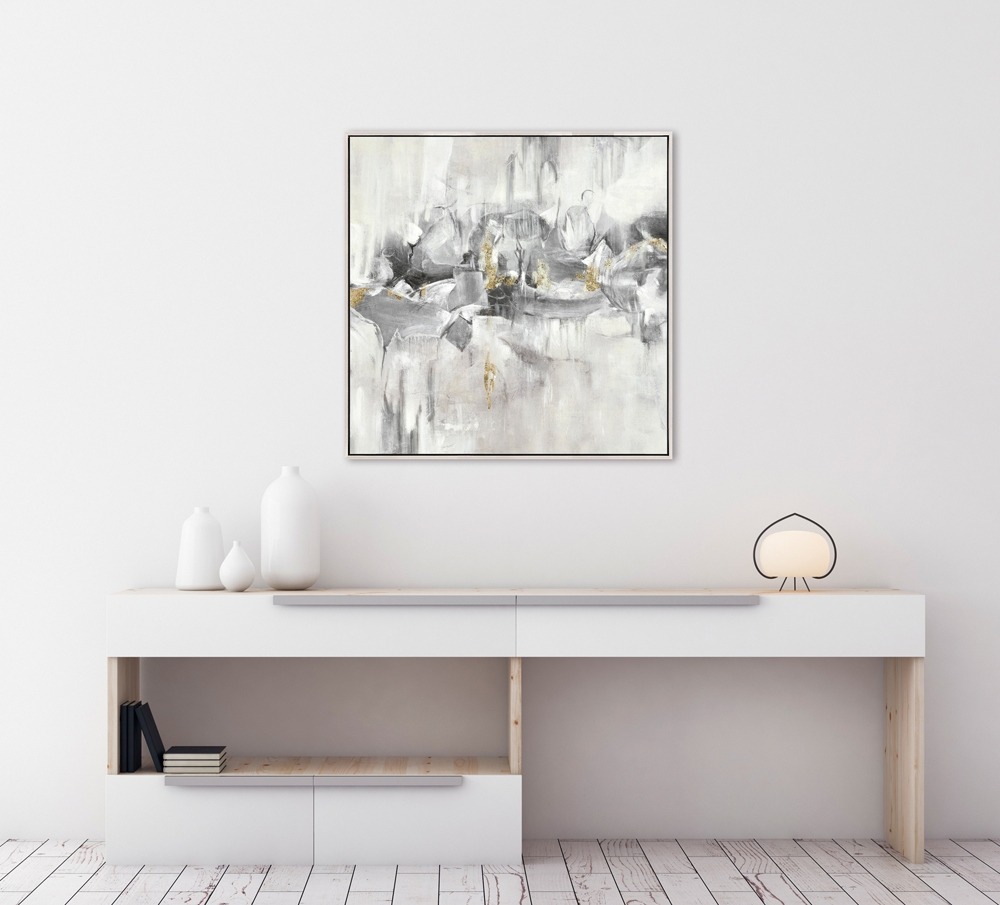 Schilderij abstract grey colour 70x70