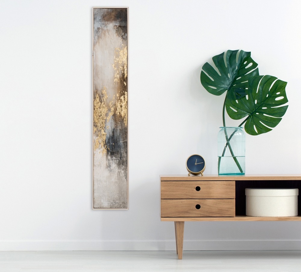 Schilderij abstract met lijst 27x152